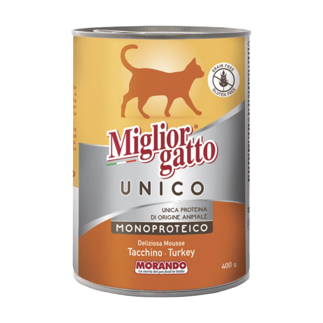 Вологий корм для котів Morando Migliorgatto Unico Rustic Паштет з індичкою, 400 г