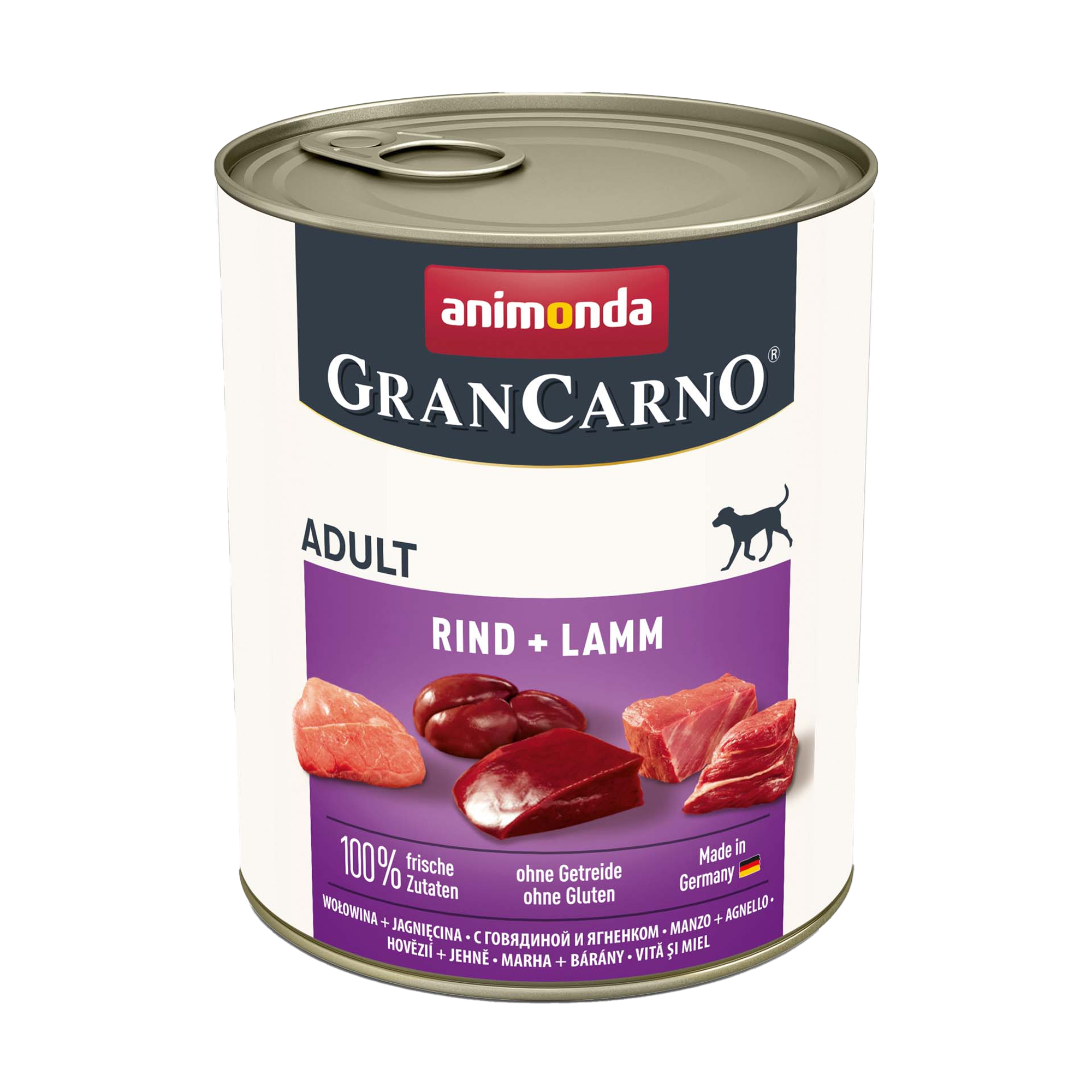 Вологий корм для собак Animonda GranCarno Adult Beef + Lamb з яловичиною та ягням, 800 г