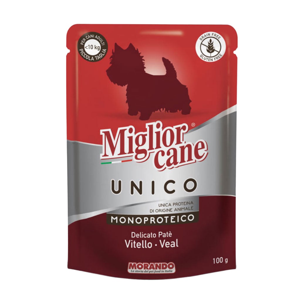 Вологий корм для собак малих порід Morando Migliorcane Unico Паштет з телятини, 100 г