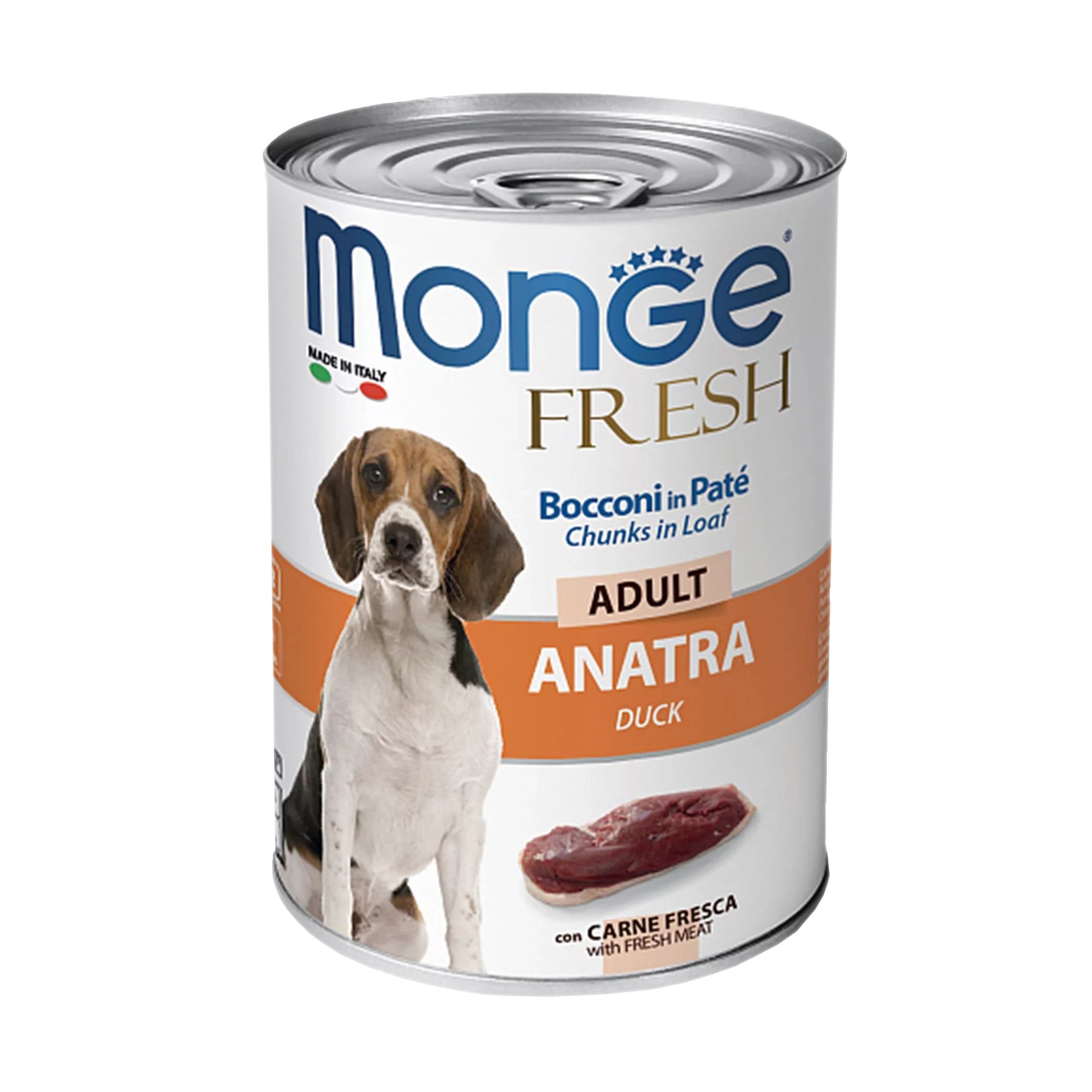 Вологий корм для собак Monge Fresh Adult зі смаком качки, 400 г