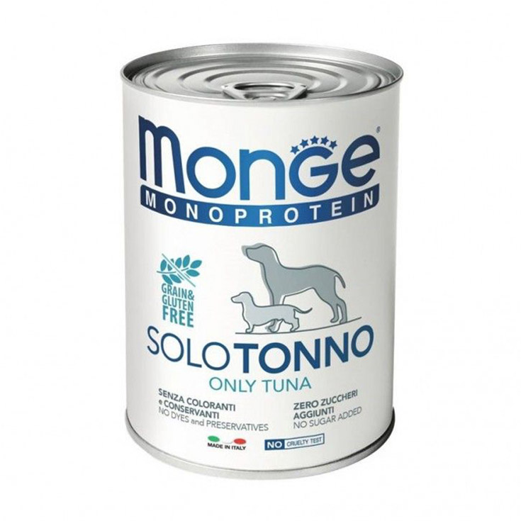 Вологий корм для собак Monge Monoprotein Solo зі смаком тунця, 400 г