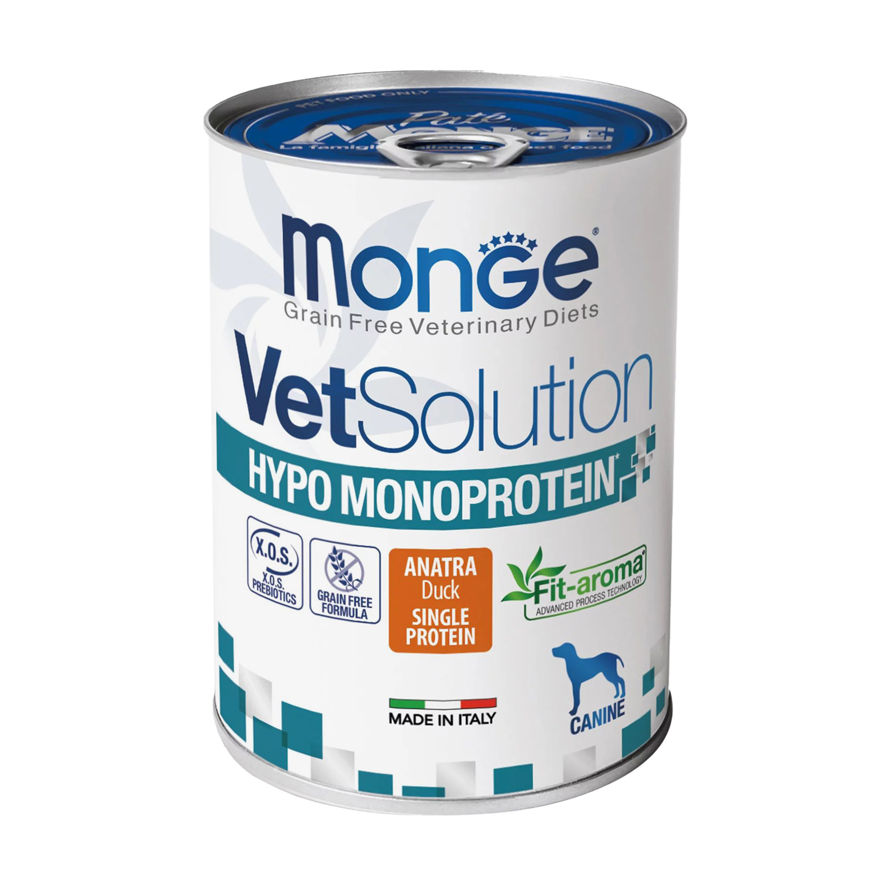 Вологий корм для собак Monge VetSolution Hypo Monoprotein зі смаком качки, 400 г