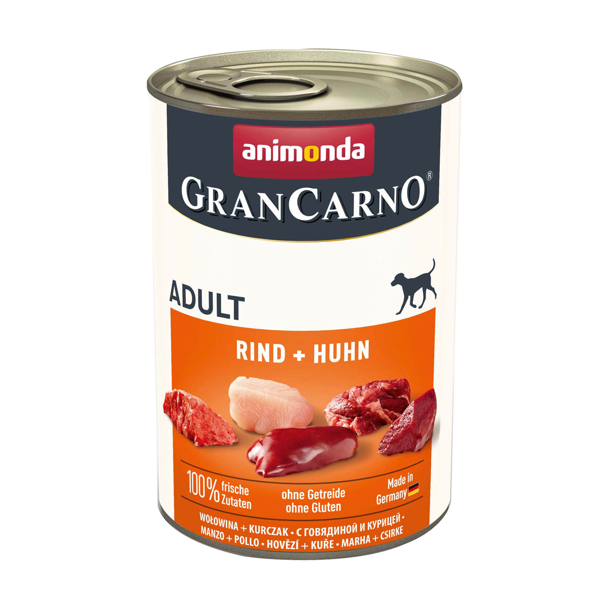 Вологий корм для собак всіх порід Animonda GranCarno Adult Beef + Chicken з яловичиною та куркою, 400 г