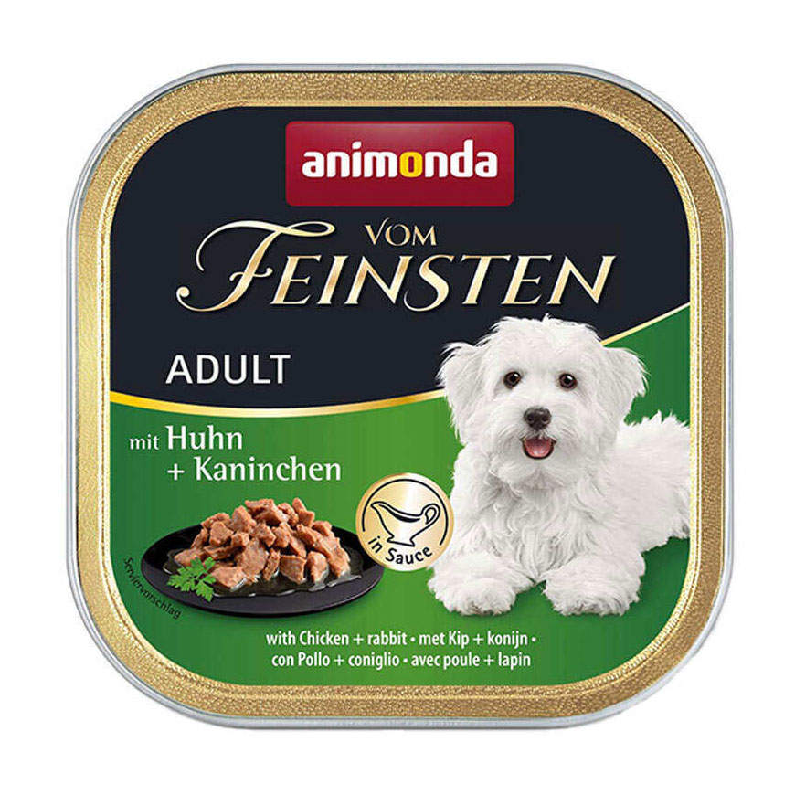 Вологий корм для собак всіх порід Animonda Vom Feinsten Adult With Chicken + Rabbit з куркою та кроликом, 150 г