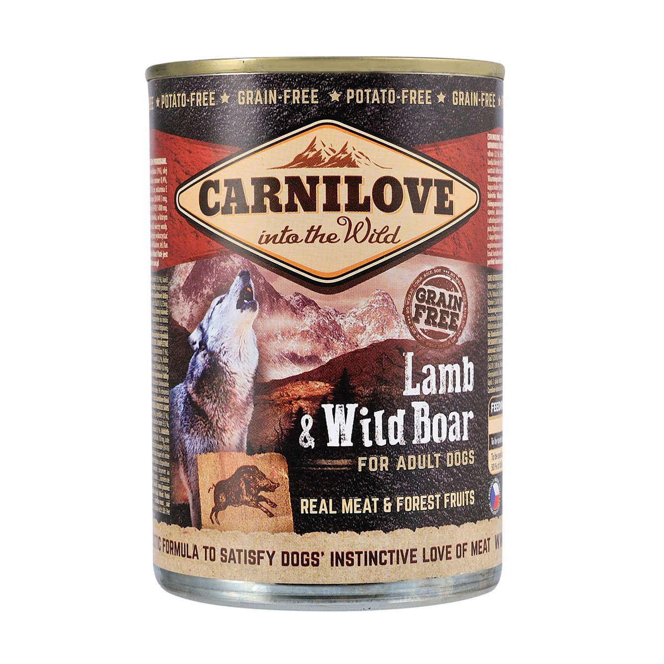 Вологий корм для собак всіх порід Carnilove Lamb &amp; Wild Boar з ягням та диким кабаном, 400 г