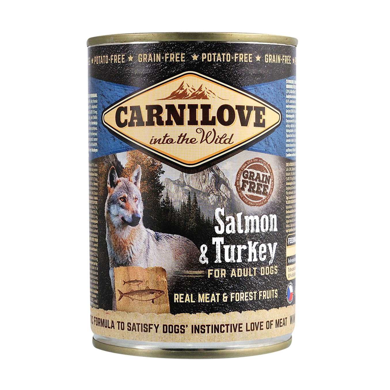 Вологий корм для собак всіх порід Carnilove Salmon &amp; Turkey For Adult Dog з лососем та індичкою, 400 г