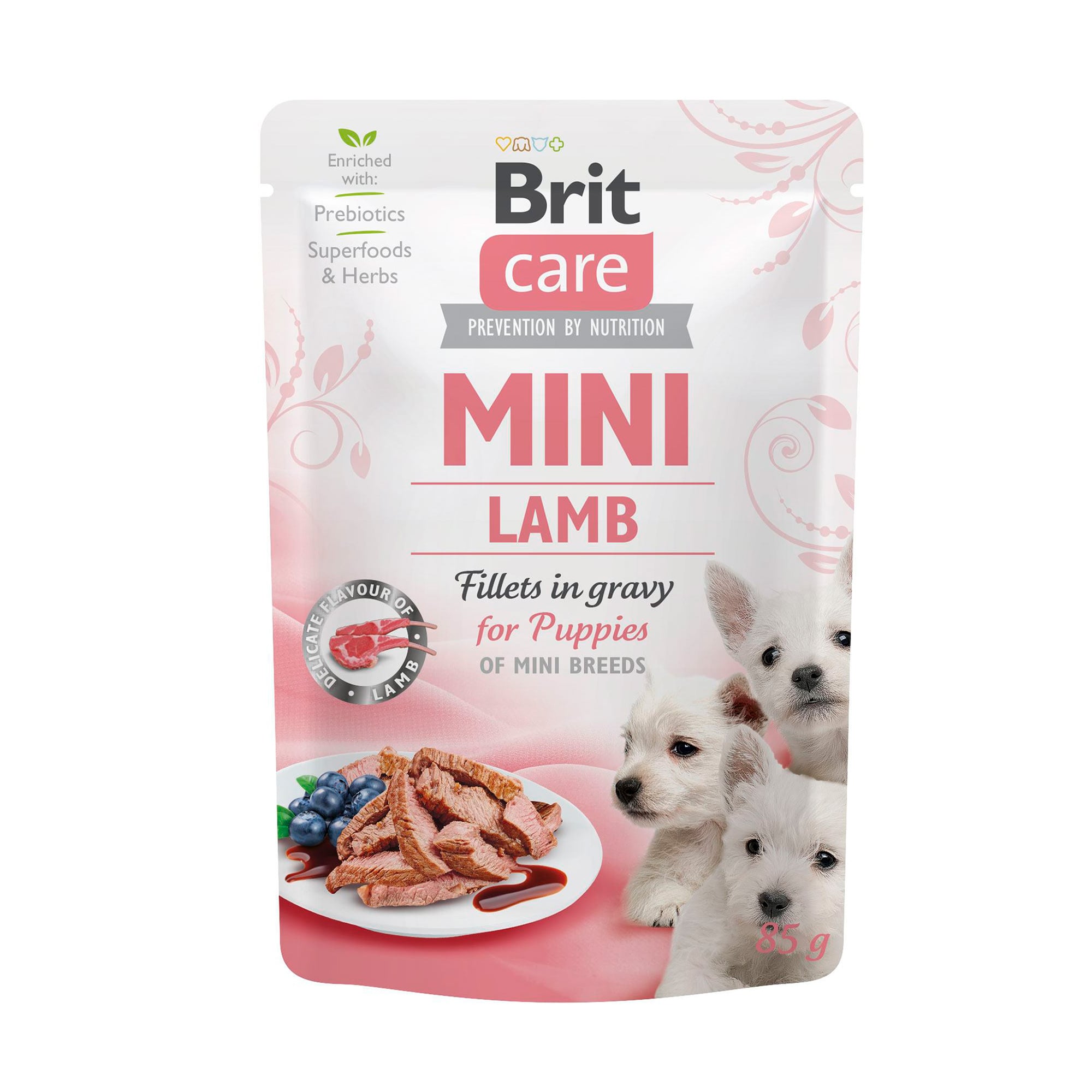 Вологий корм для цуценят мініатюрних порід Brit Care Mini з філе ягняти в соусі, 85 г