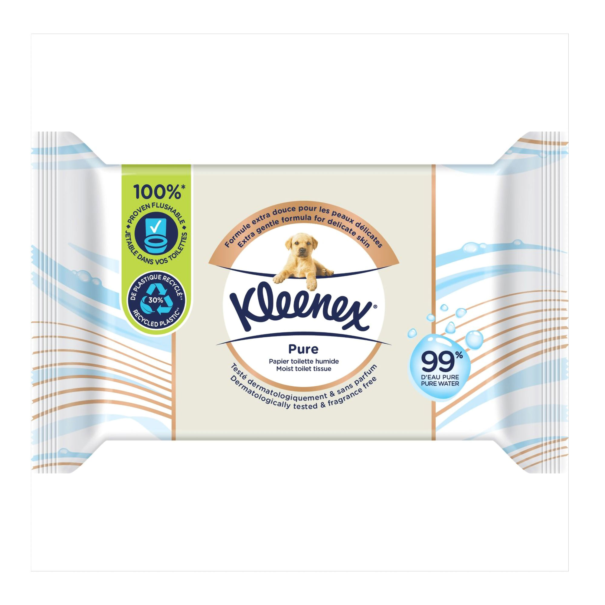 Вологий туалетний папір Kleenex Pure, 38 шт