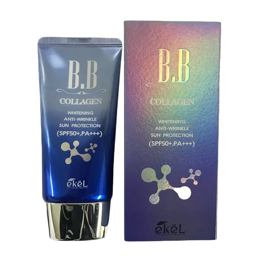 ВВ-крем для обличчя Ekel Collagen BB Cream SPF 50+/PA+++ з екстрактом колагену, 50 мл