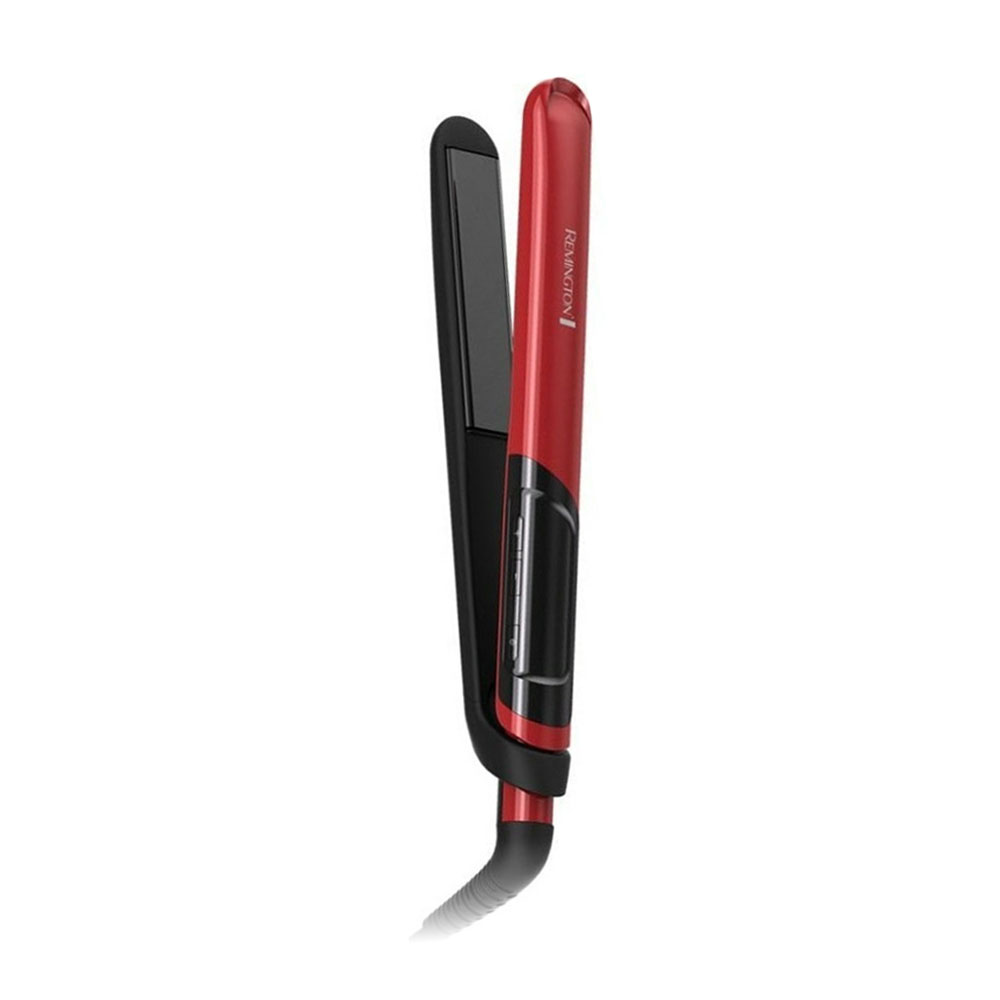 Вирівнювач для волосся Remington Silk, з дисплеєм, чорно-червоний (S9600)