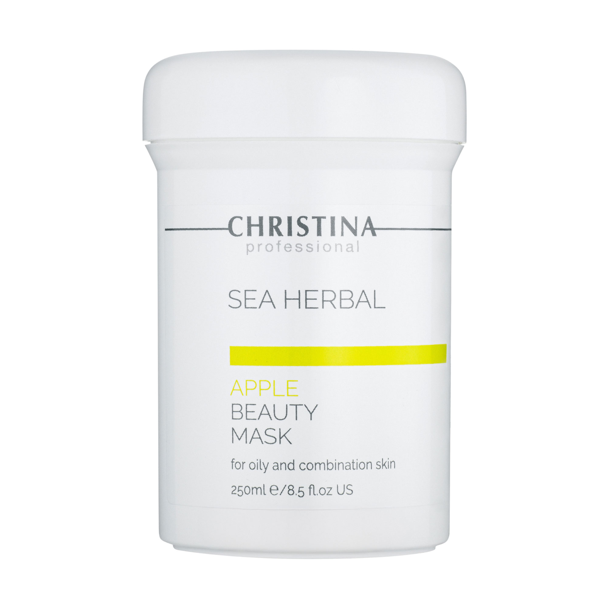 Яблучна маска для обличчя Christina Sea Herbal Beauty Mask Green Apple для жирної та комбінованої шкіри, 250 мл