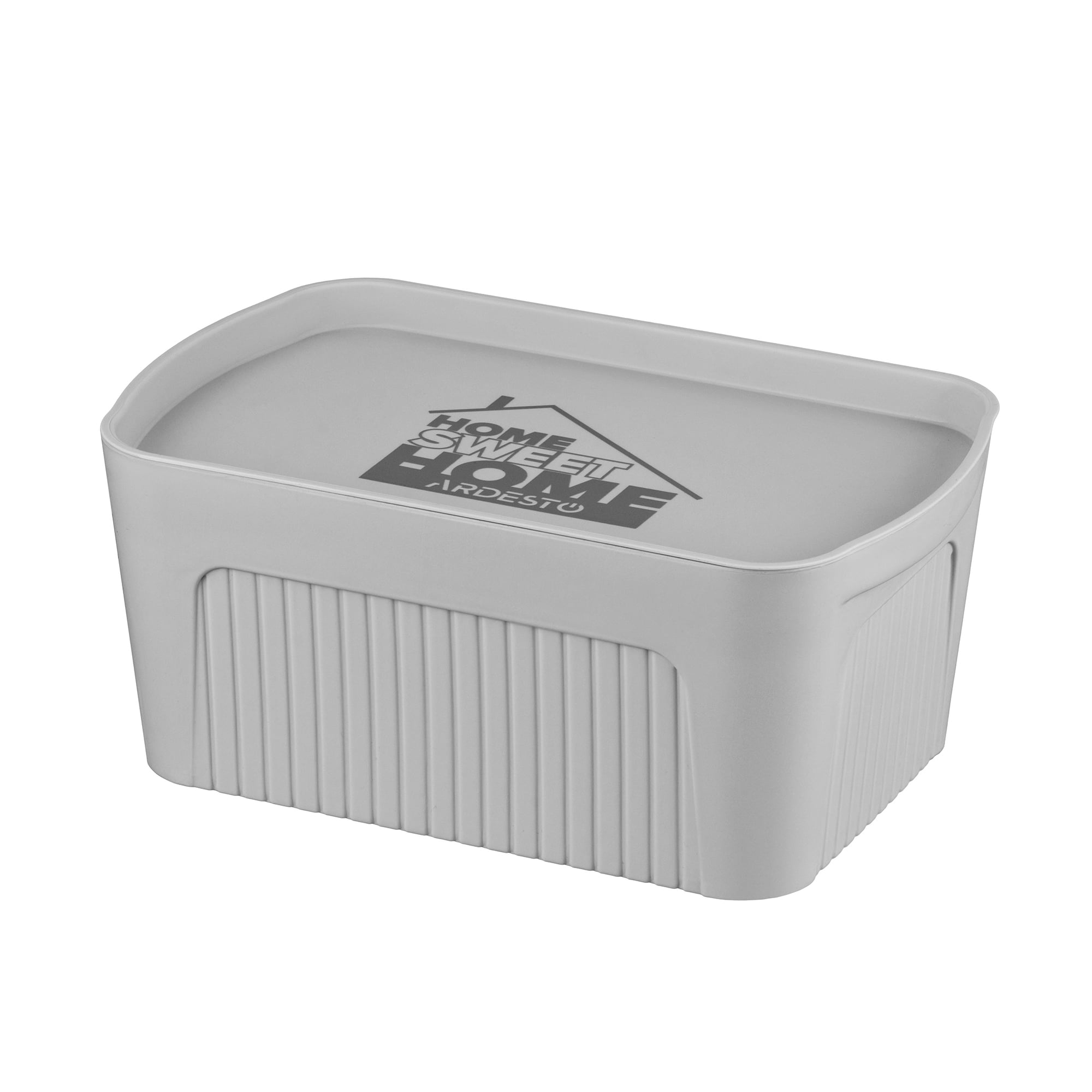 Ящик для зберігання Ardesto з кришкою, сірий, 32*21.5*14 см, 6 л (ARHC2506G)