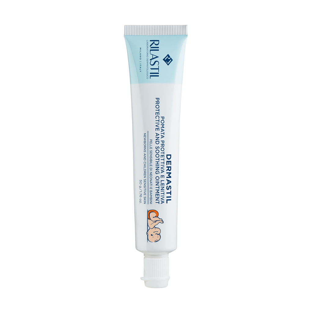 Захисна заспокійлива паста для зони підгузків Rilastil Dermastil Pediatric Protective And Soothing Ointment, 50 г