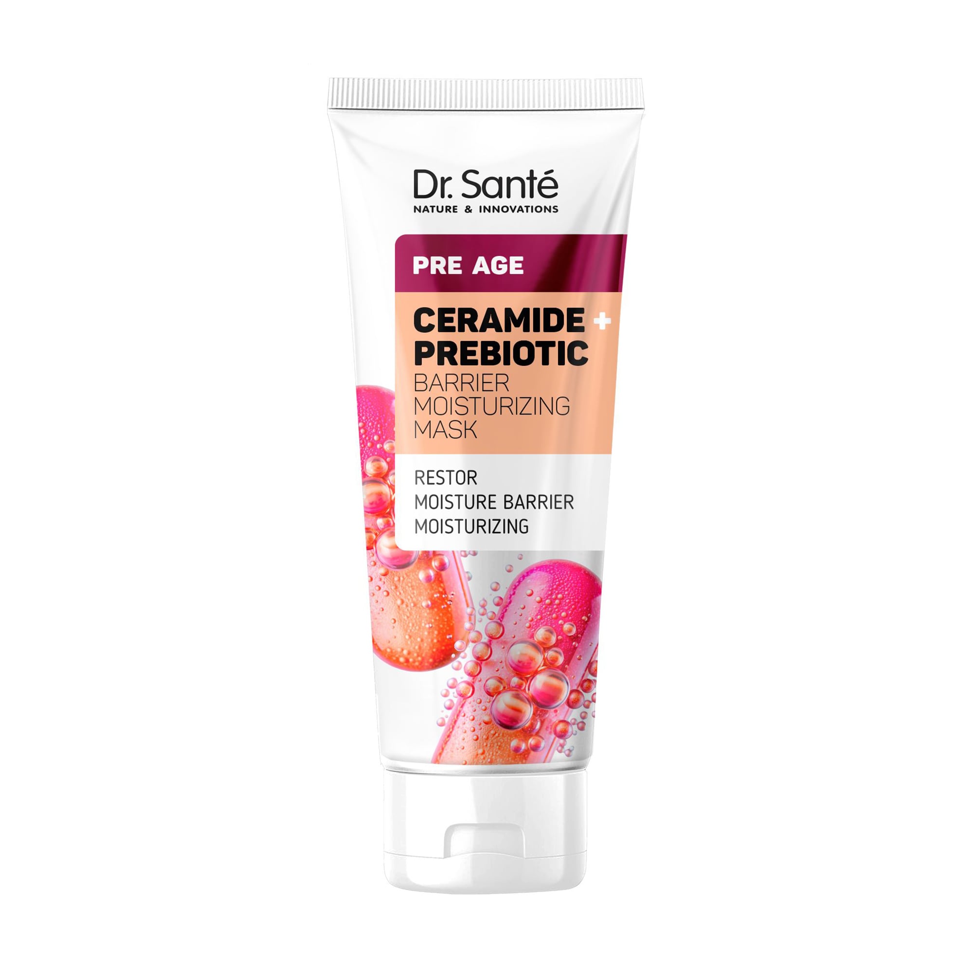 Захисна зволожувальна маска для обличчя Dr. Sante PRE AGE Ceramide + Prebiotic Barrier Moisturizing Mask, 75 мл