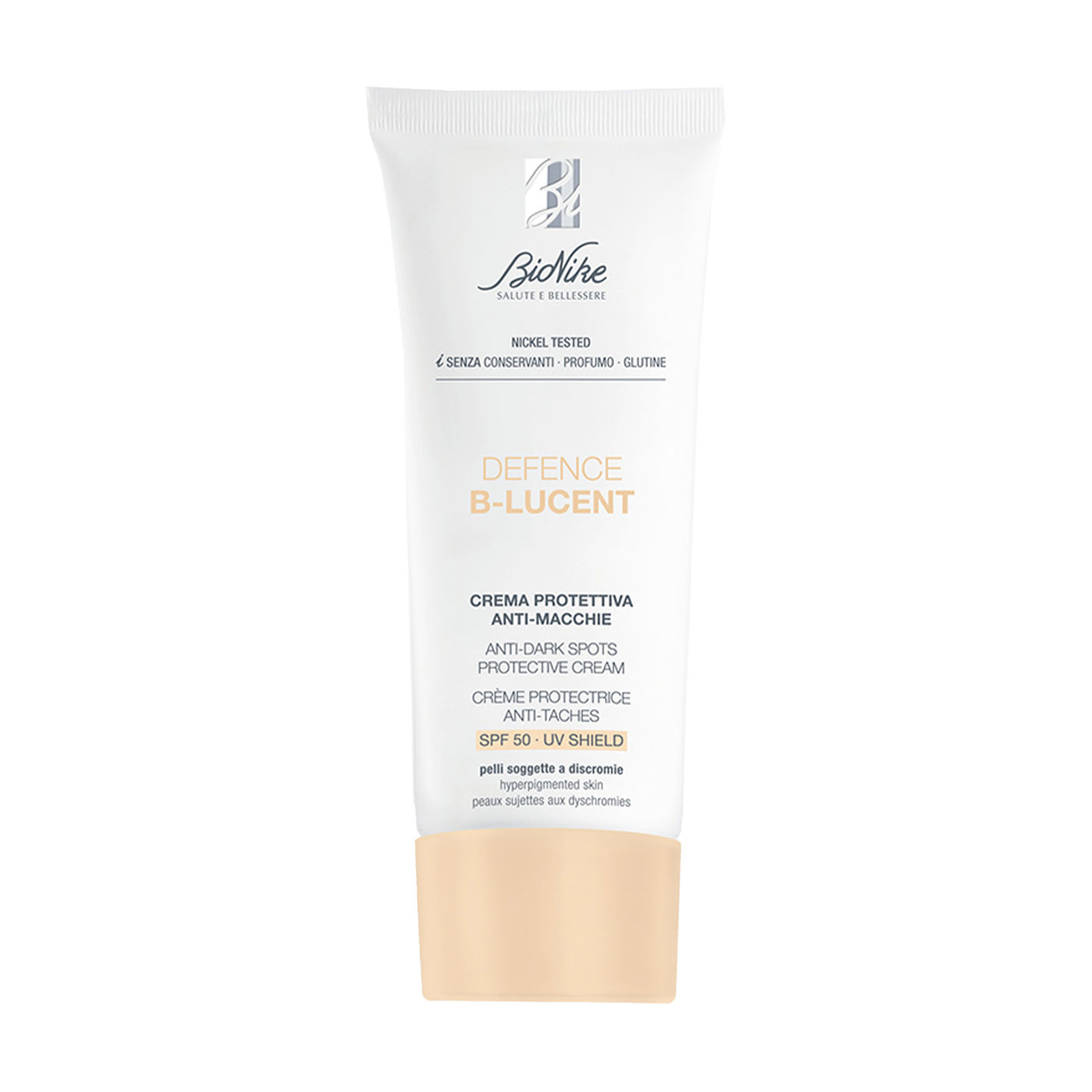 Захисний крем для обличчя BioNike Defence B-Lucent Anti-Dark Spots Protective Cream, SPF 50, проти темних плям, 40 мл