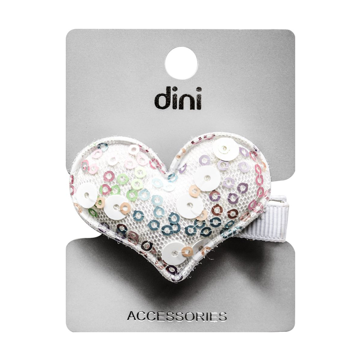 Заколка для волосся Dini Hand Made серце з паєтками