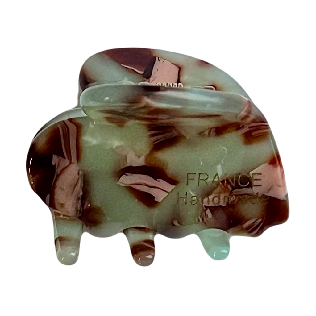 Заколка для волосся NYU.NYU France Hair Clip Heart Краб, Marble-Green, 3.5*3 см (FR02HCHM03)