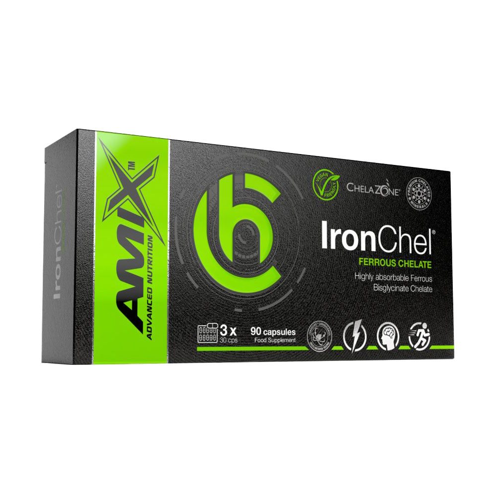 Залізо хелат Amix Nutrition ChelaZone IronChel Ferrous Chelate, 90 капсул