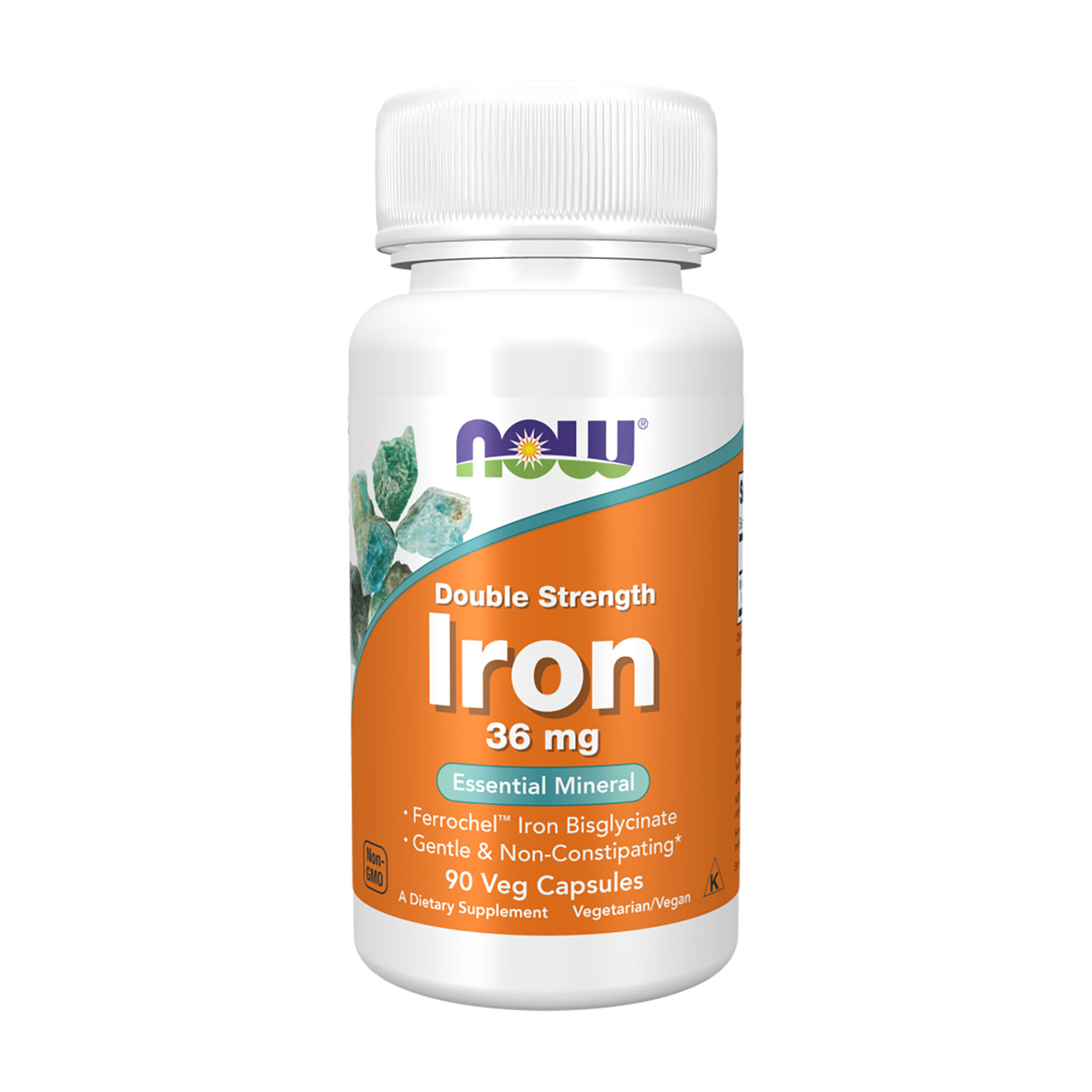 Залізо NOW foods Double Strength Iron 36 мг, 90 капсул