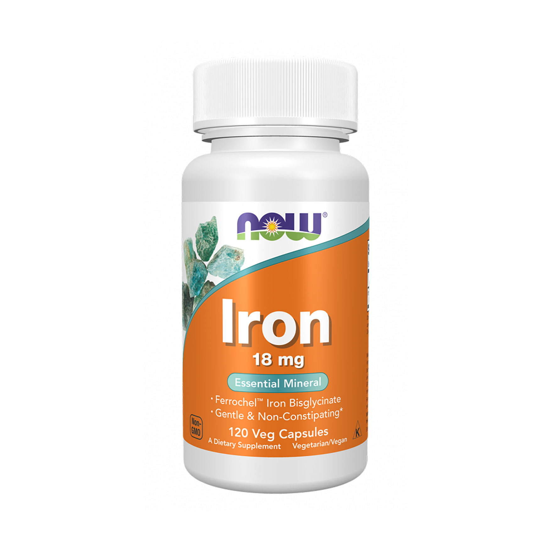 Залізо NOW foods Iron 18 мг, 120 капсул