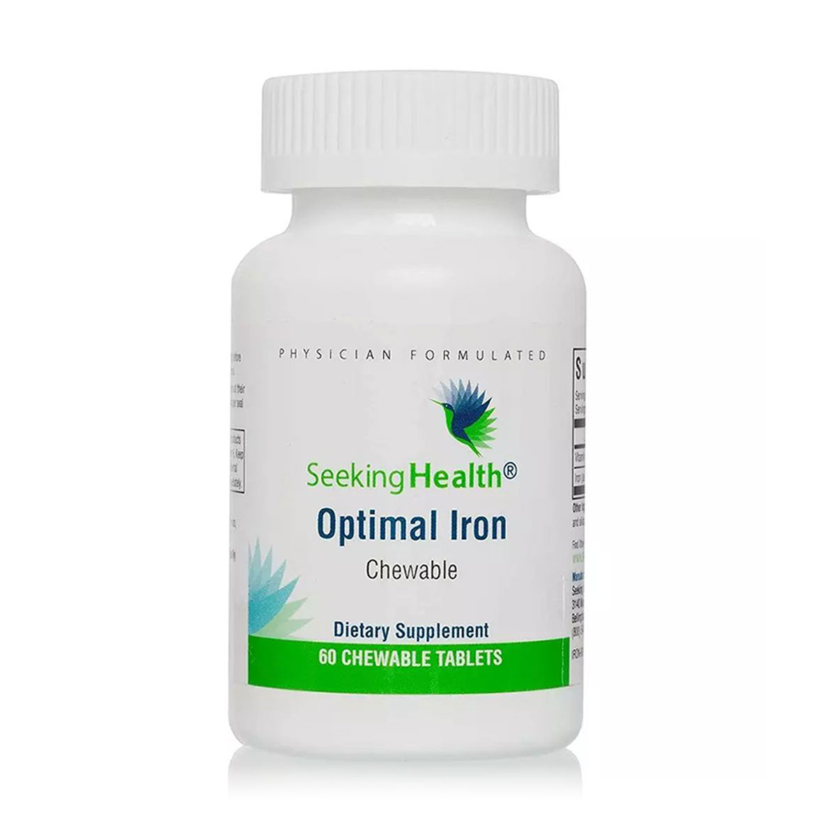 Залізо Seeking Health Iron Chewable, 10 мг, 60 жувальних таблеток