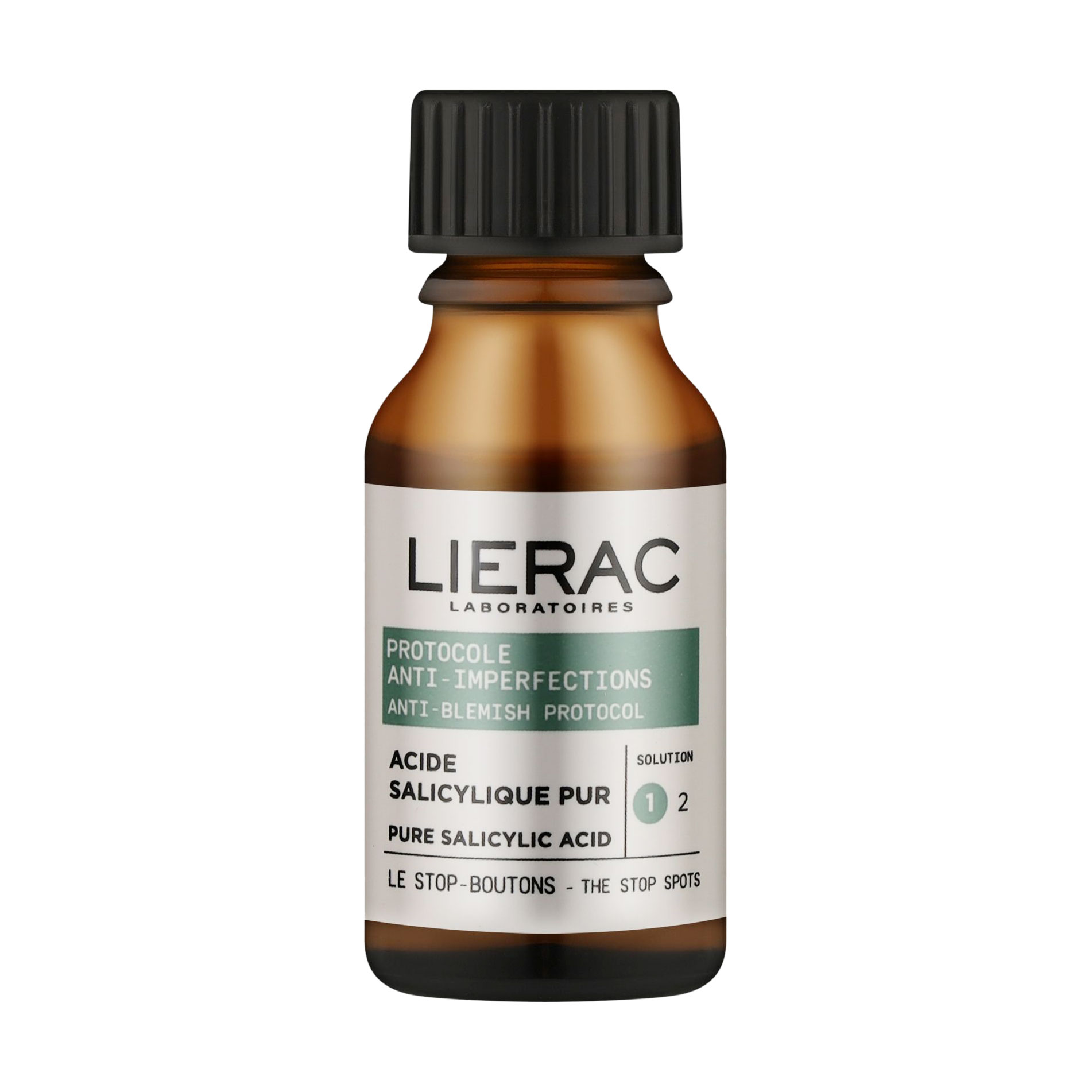 Засіб для боротьби з недосконалостями шкіри обличчя Lierac Protocole Pure Salicylic Acid The Stop Spots, 15 мл