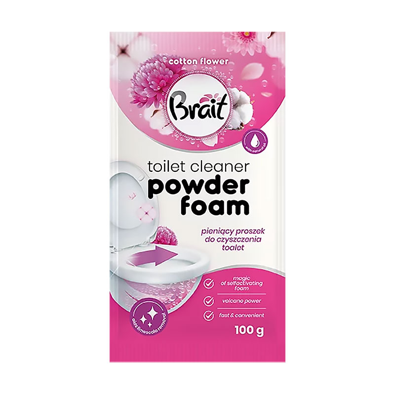 Засіб для чищення унітазу Brait Toilet Cleaner Powder Foam Cotton Flower, 100 г
