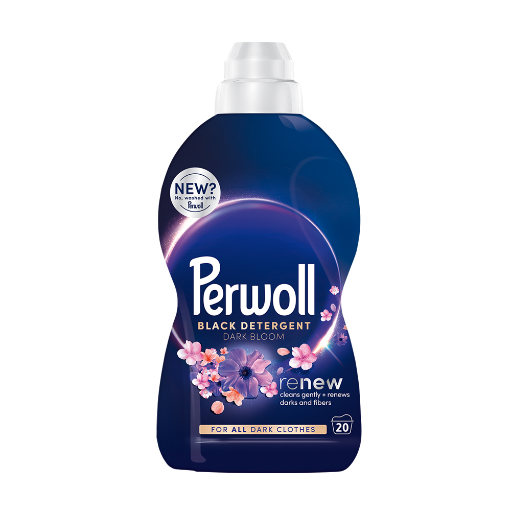 Засіб для делікатного прання Perwoll Renew Black Detergent Dark Bloom Відновлення та аромат, для темних речей, 20 циклів прання, 1 л