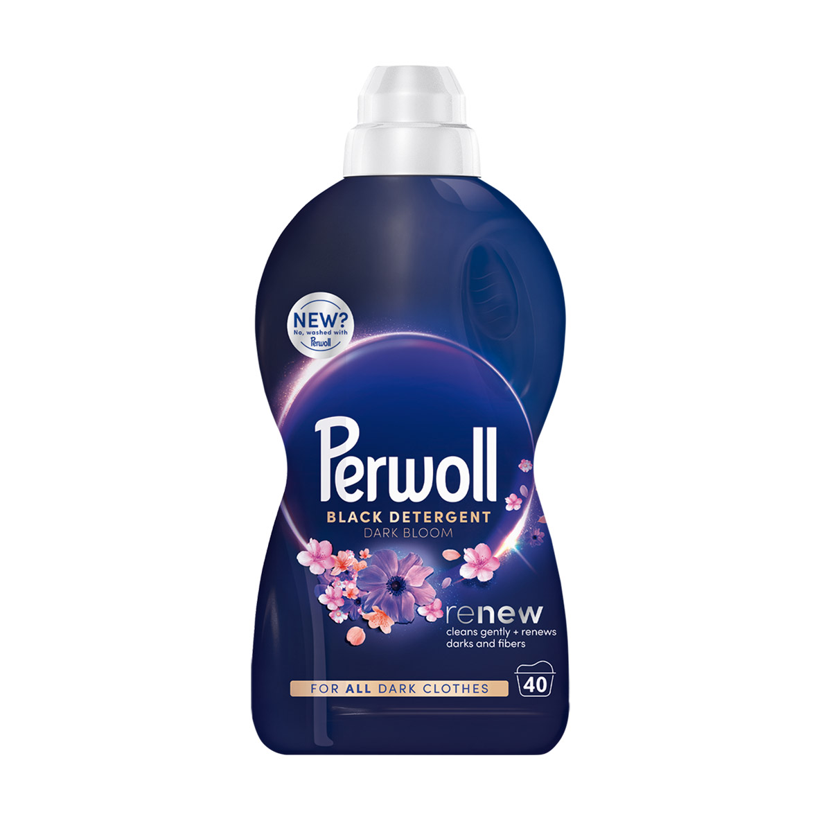 Засіб для делікатного прання Perwoll Renew Black Detergent Dark Bloom Відновлення та аромат, для темних речей, 40 циклів прання, 2 л