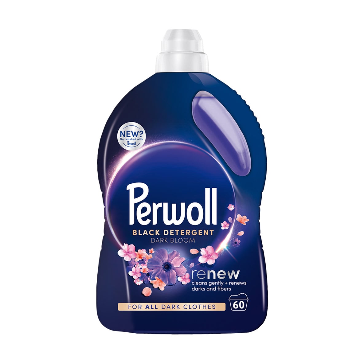 Засіб для делікатного прання Perwoll Renew Black Detergent Dark Bloom Відновлення та аромат, для темних речей, 60 циклів прання, 3 л