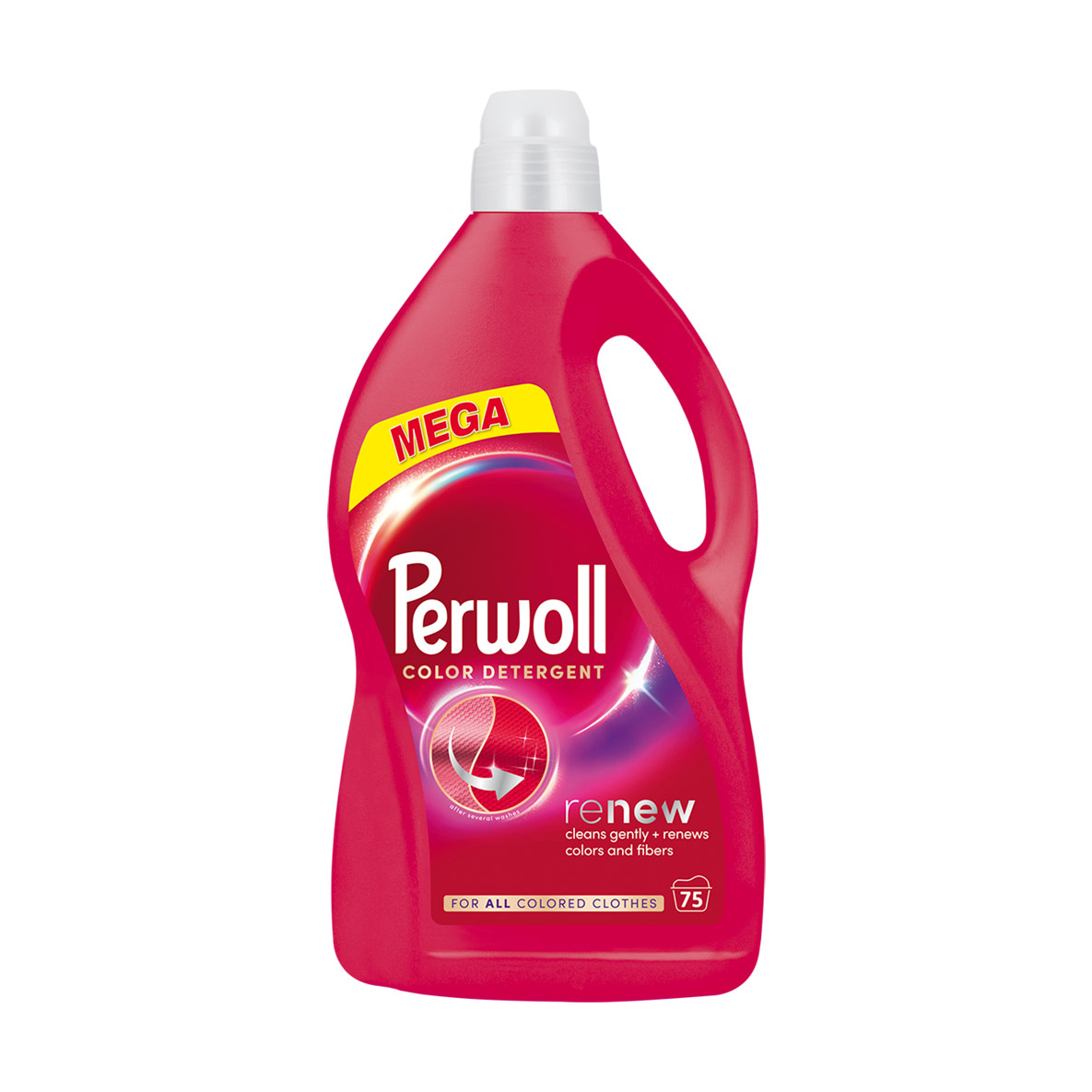 Засіб для делікатного прання Perwoll Renew Color Detergent, для кольорових речей, 75 циклів прання, 3.75 л
