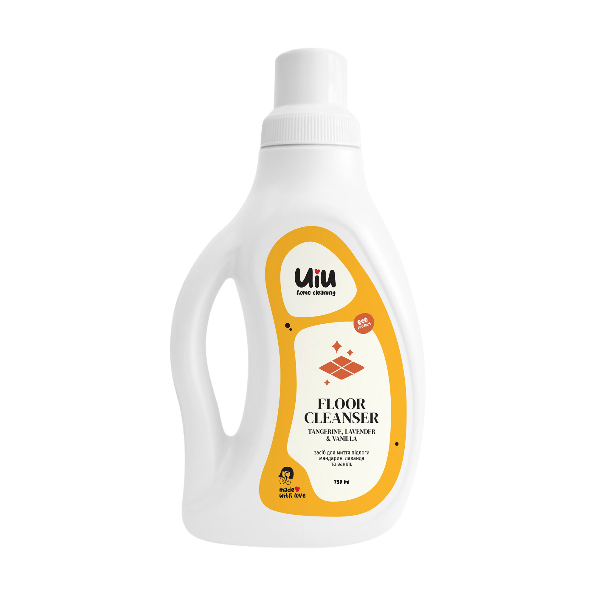Засіб для миття підлоги UIU Floor Cleanser Мандарин, лаванда та ваніль, 750 мл