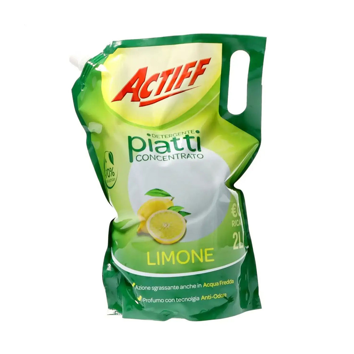 Засіб для миття посуду Actiff Piatti Concentrato з лимоном, 2 л (дойпак)