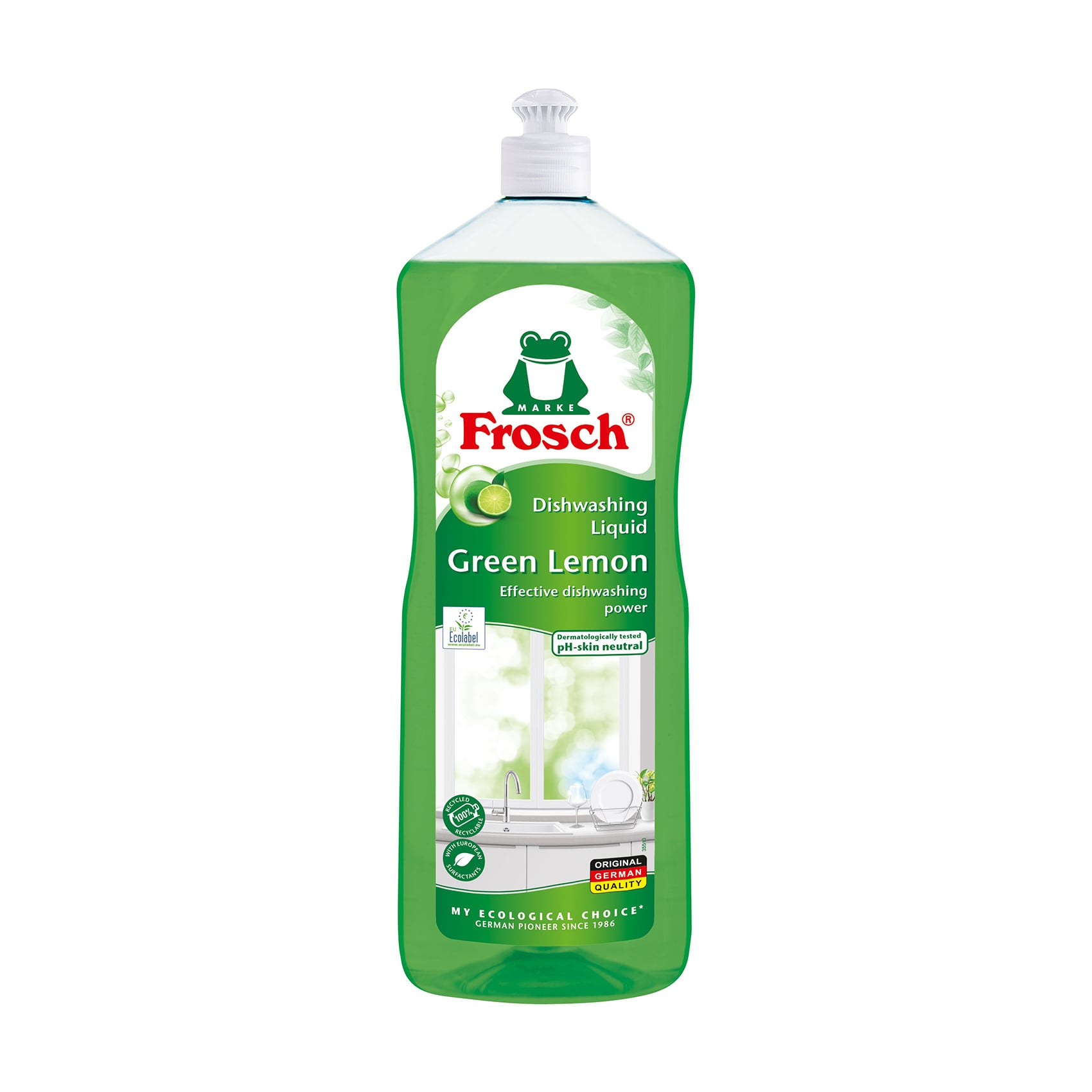 Засіб для миття посуду Frosch Зелений лимон, 1 л