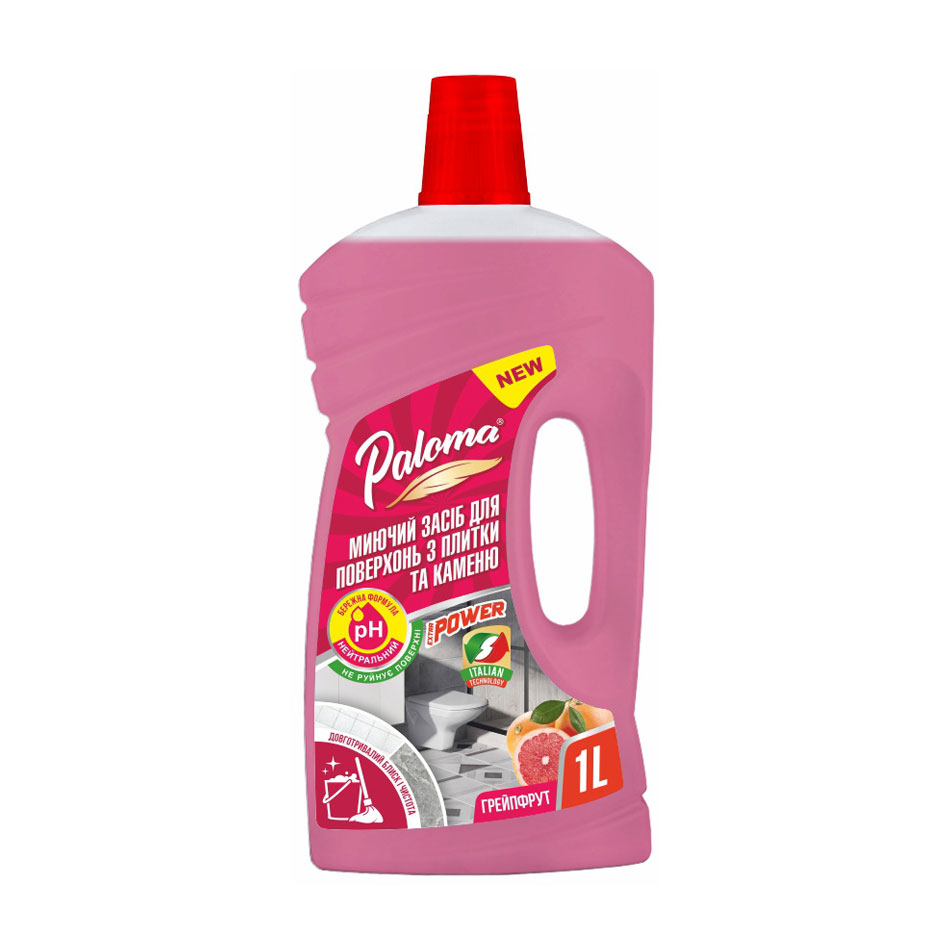 Засіб для миття поверхонь з плитки та каменю Paloma Extra Power Грейпфрут, 1 л