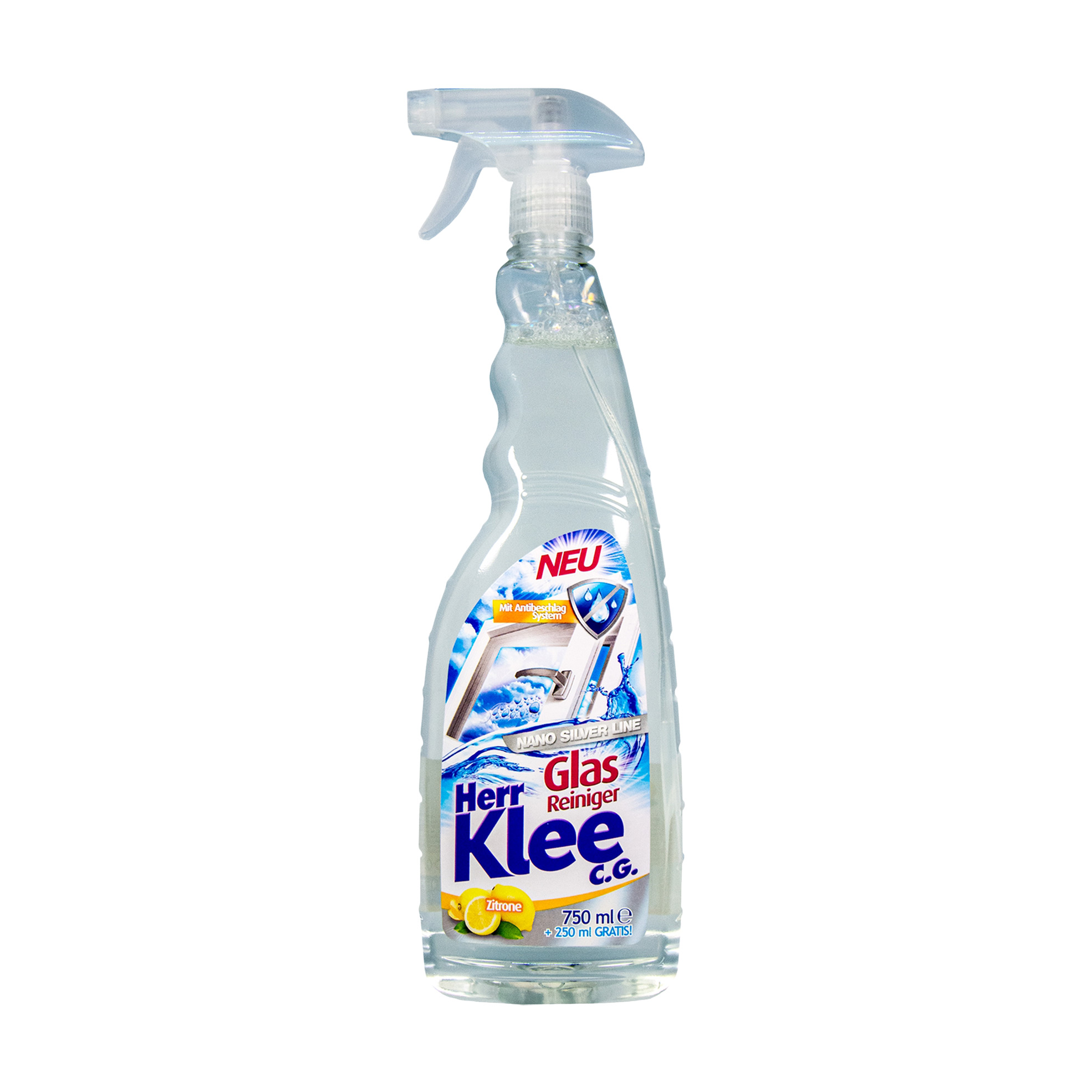 Засіб для миття скла Herr Klee Nano Silver Line Zitrone, 1 л