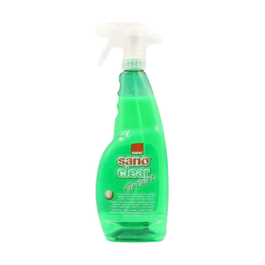Засіб для миття скла та вікон SANO Clear Green, 1 л