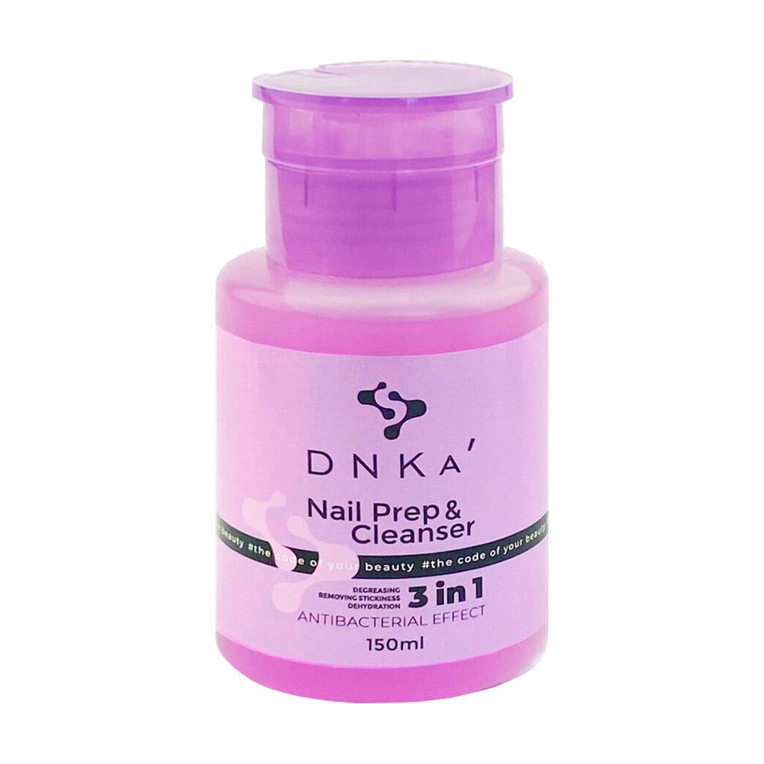 Засіб для нігтів DNKa' Nail Prep &amp; Cleanser 3 In 1 Дезінфекція, знежирення та зняття липкого шару, 150 мл