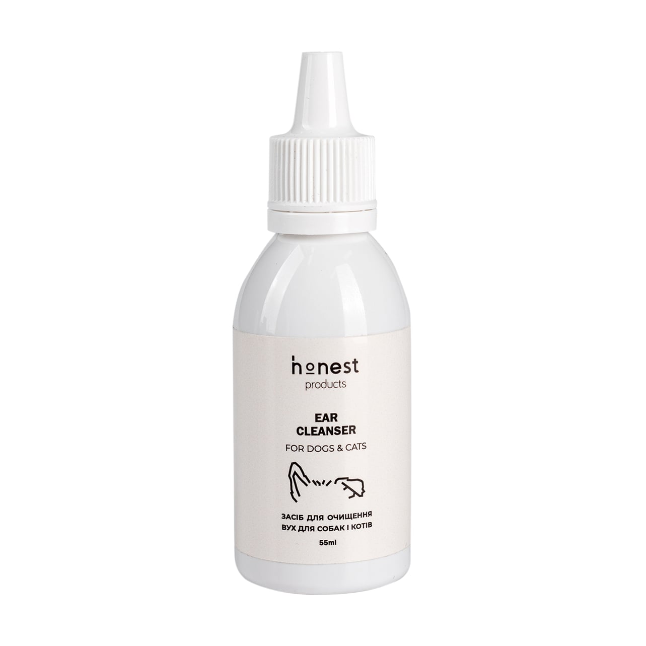 Засіб для очищення вух для собак та котів Honest Products Ear Cleanser, 55 мл