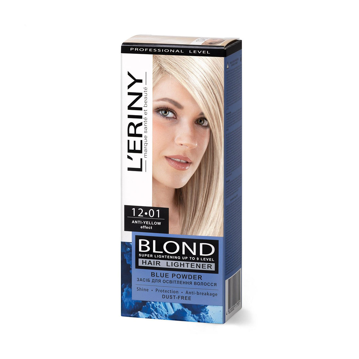 Засіб для освітлення волосся L'ERINY Blond Hair Lightener 12.01 (пудра, 30 г + емульсія, 50 мл + маска-бальзам, 15 мл + рукавички, 1 пара)