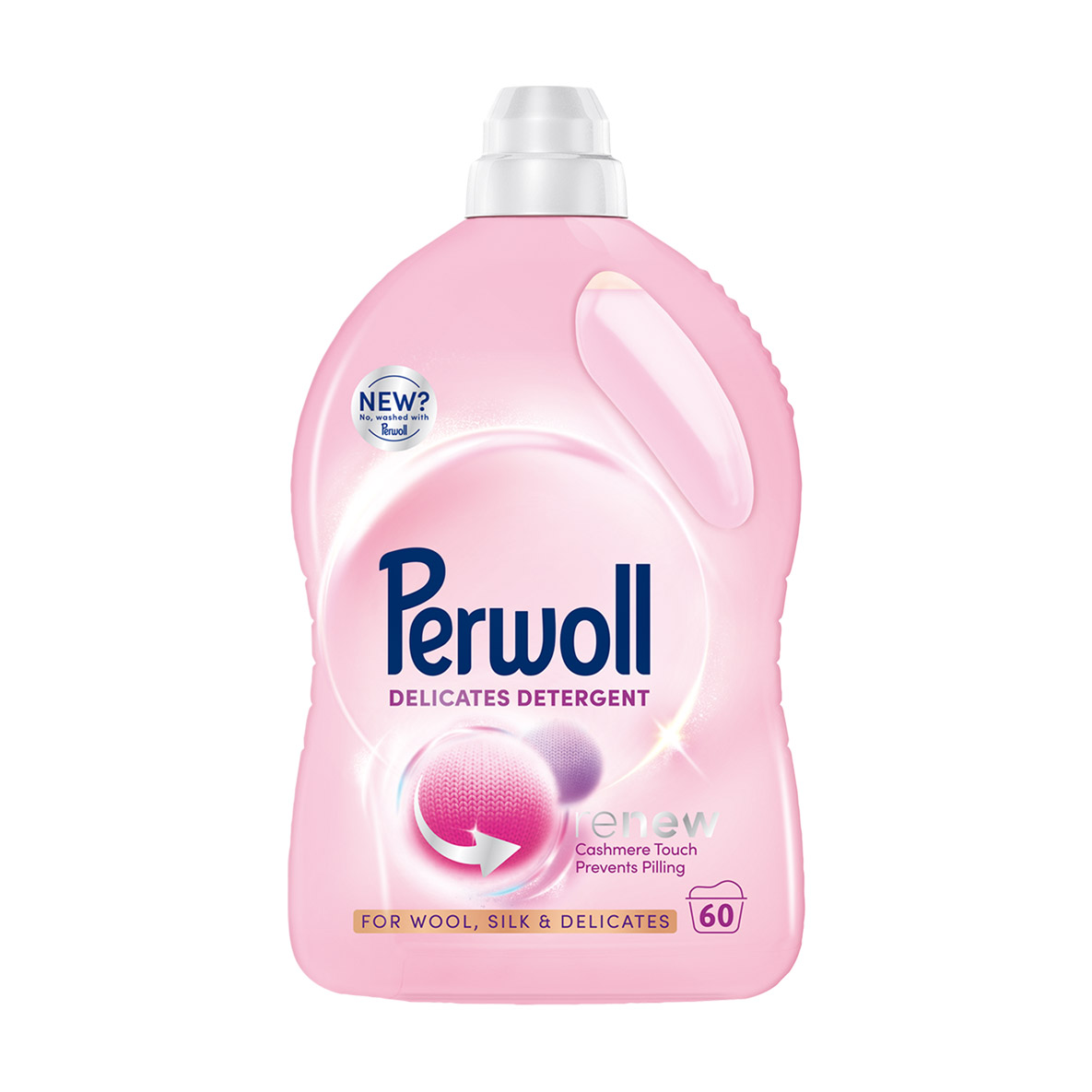 Засіб для прання Perwoll Renew Delicates Detergent для вовни, шовку та делікатних тканин, 60 циклів прання, 3 л
