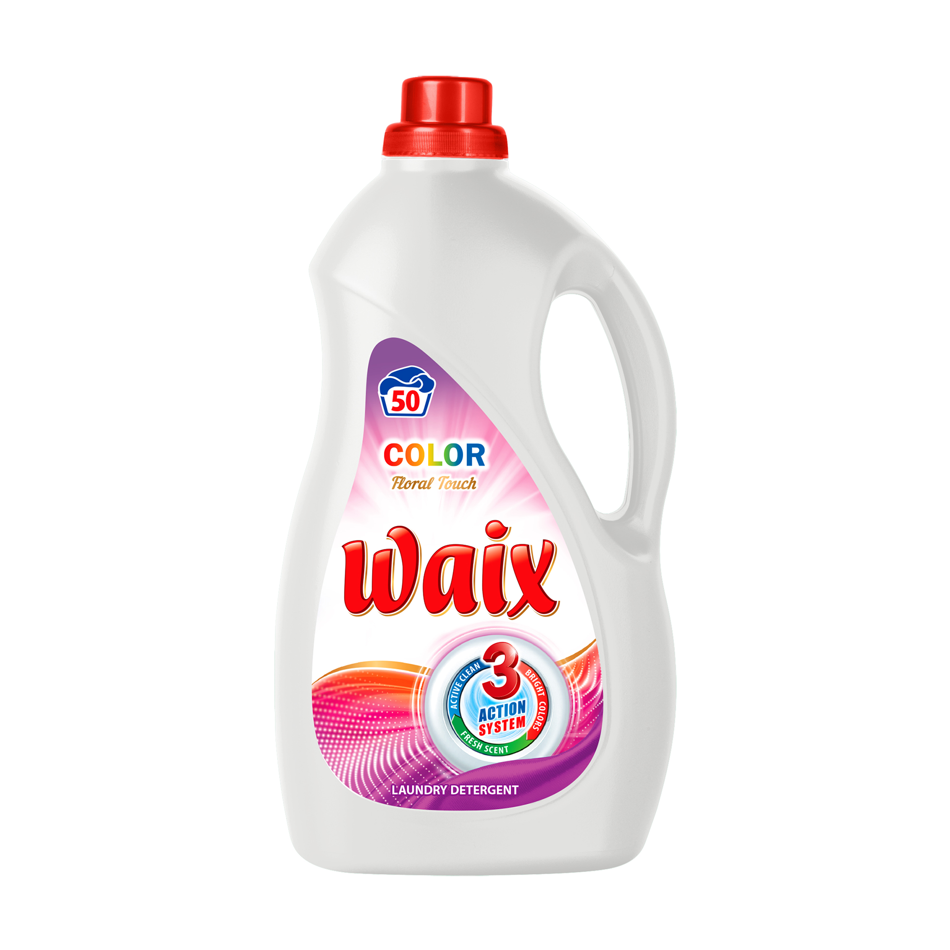 Засіб для прання WAIX Color Floral Touch для кольорових речей, 50 циклів прання, 3 л