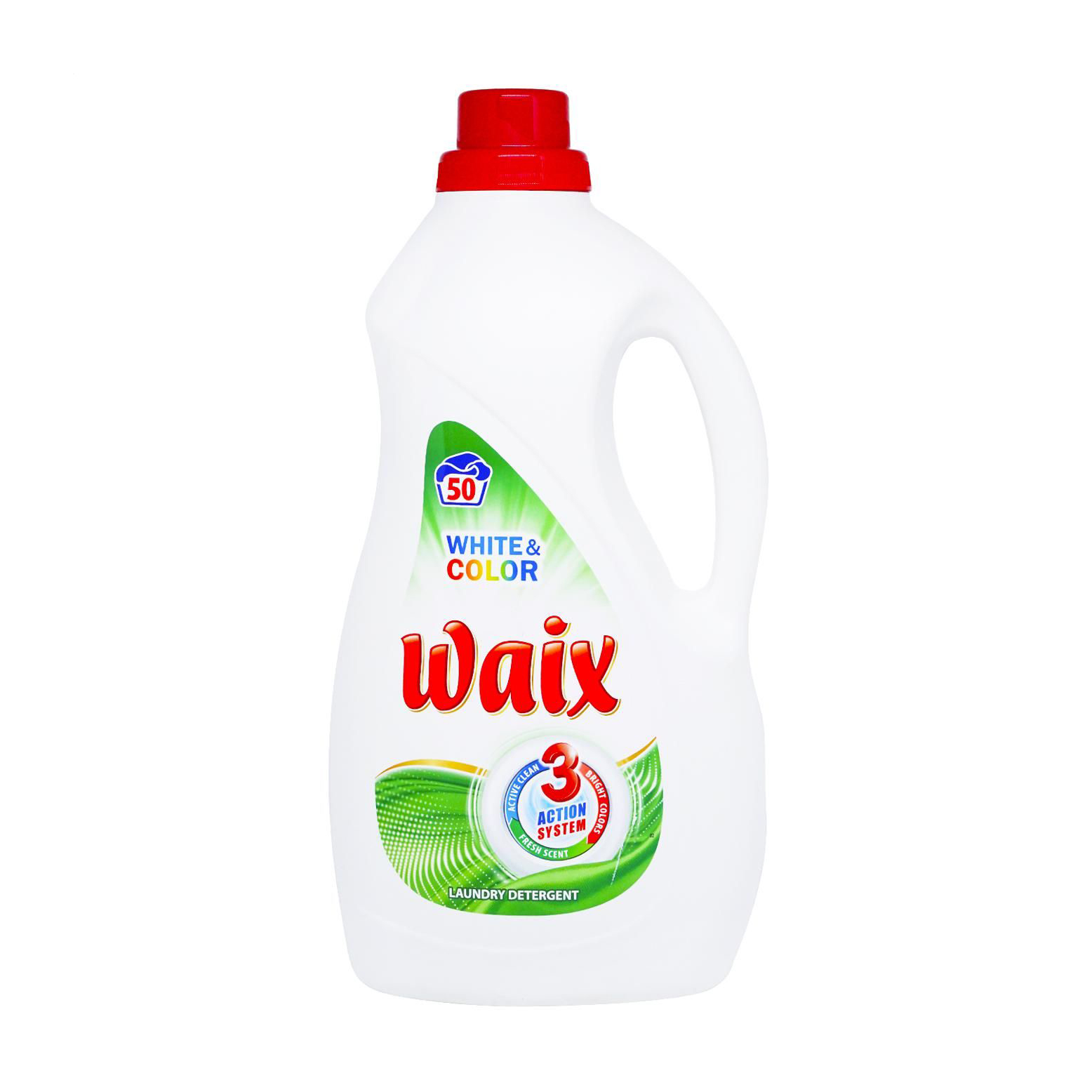 Засіб для прання WAIX White &amp; Color для білих та кольорових речей, 50 циклів прання, 3 л