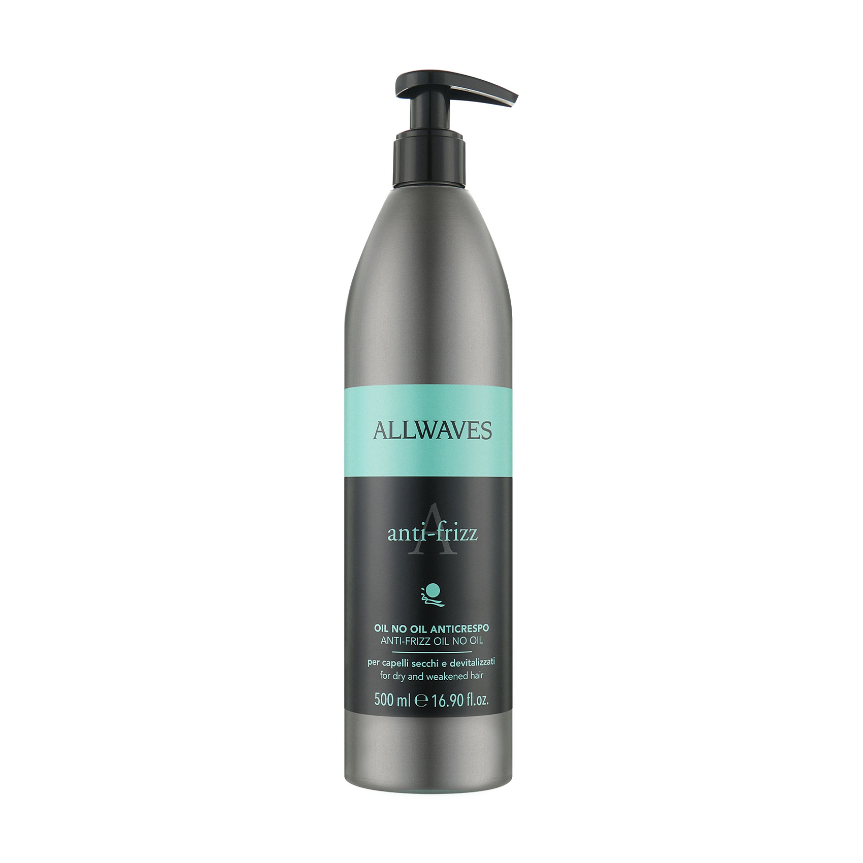 Засіб для сухого та ослабленого волосся Allwaves Anti-Frizz Oil No Oil з полірувальним ефектом, 500 мл