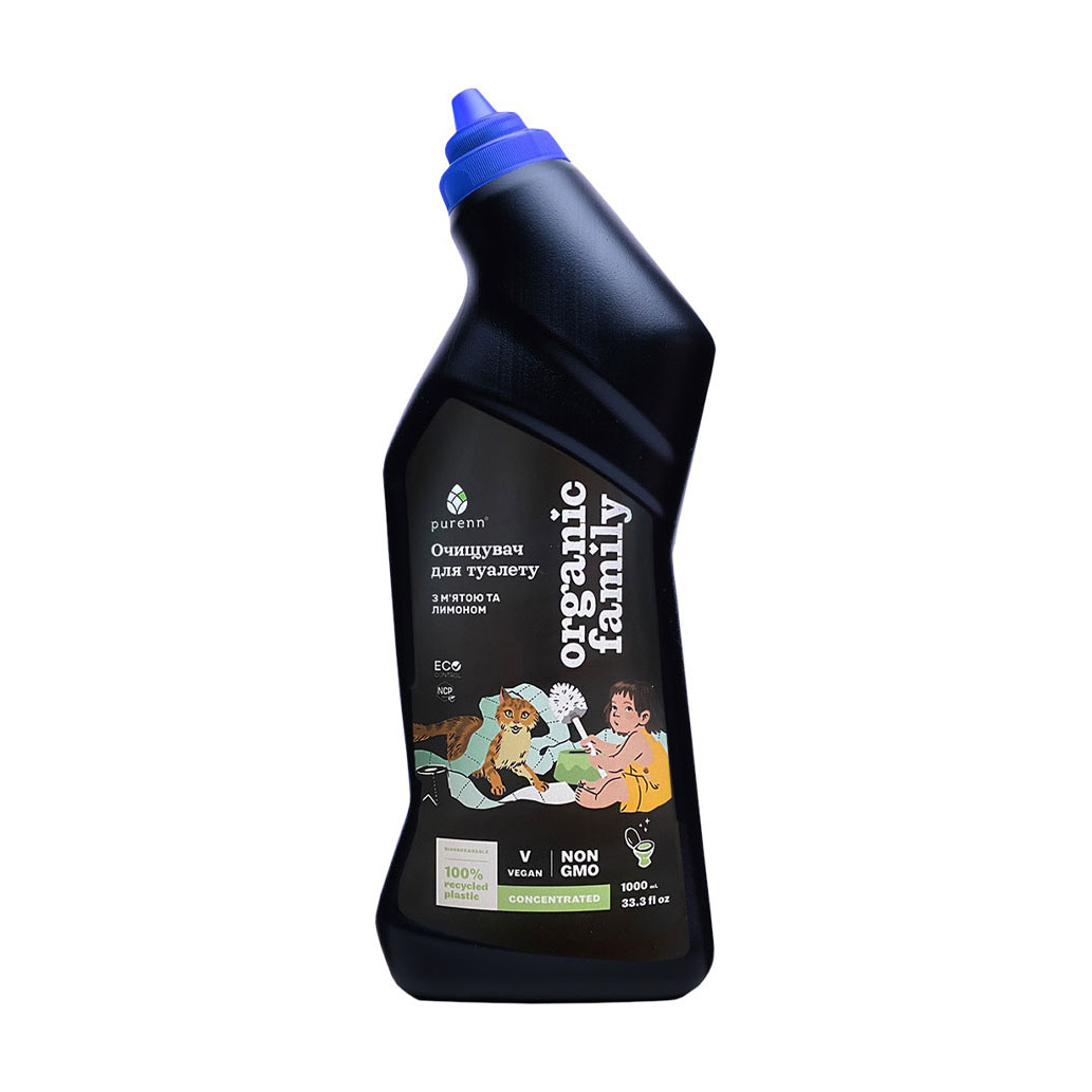 Засіб для туалету Purenn Organic Family з м'ятою та лимоном, 1 л