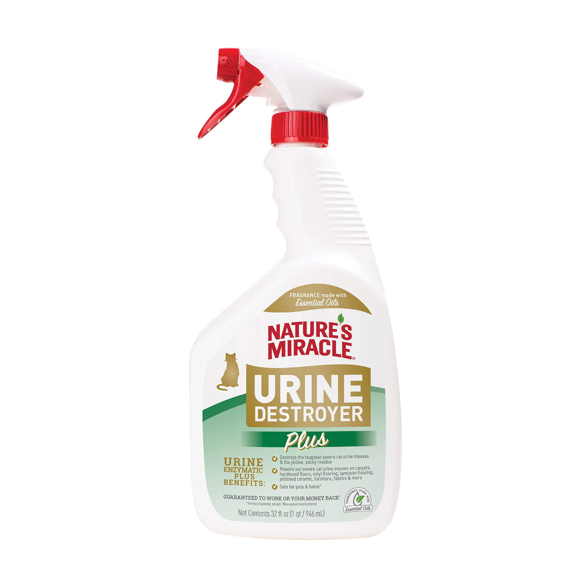 Засіб для усунення запаху сечі 8in1 Nature's Miracle для кішок, 946 мл