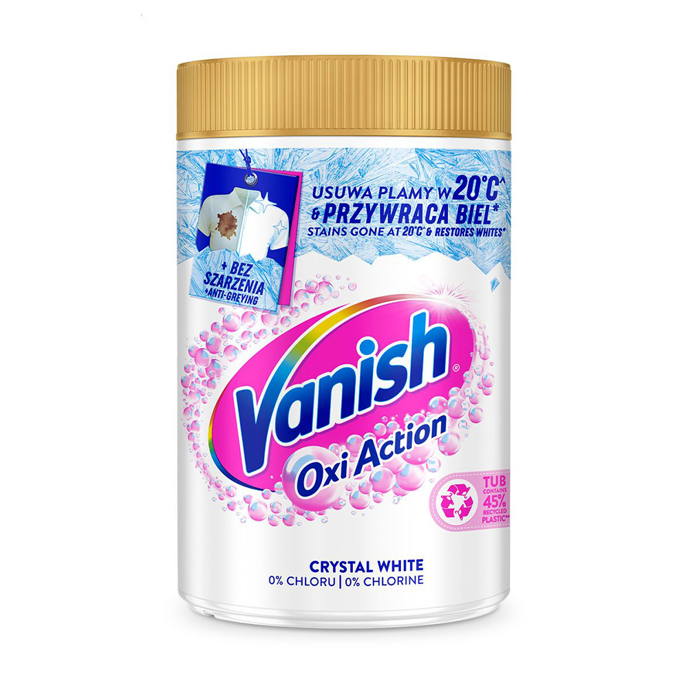 Засіб для видалення плям та вибілювач для тканин Vanish Oxi Action Crystal White, 1.4 кг