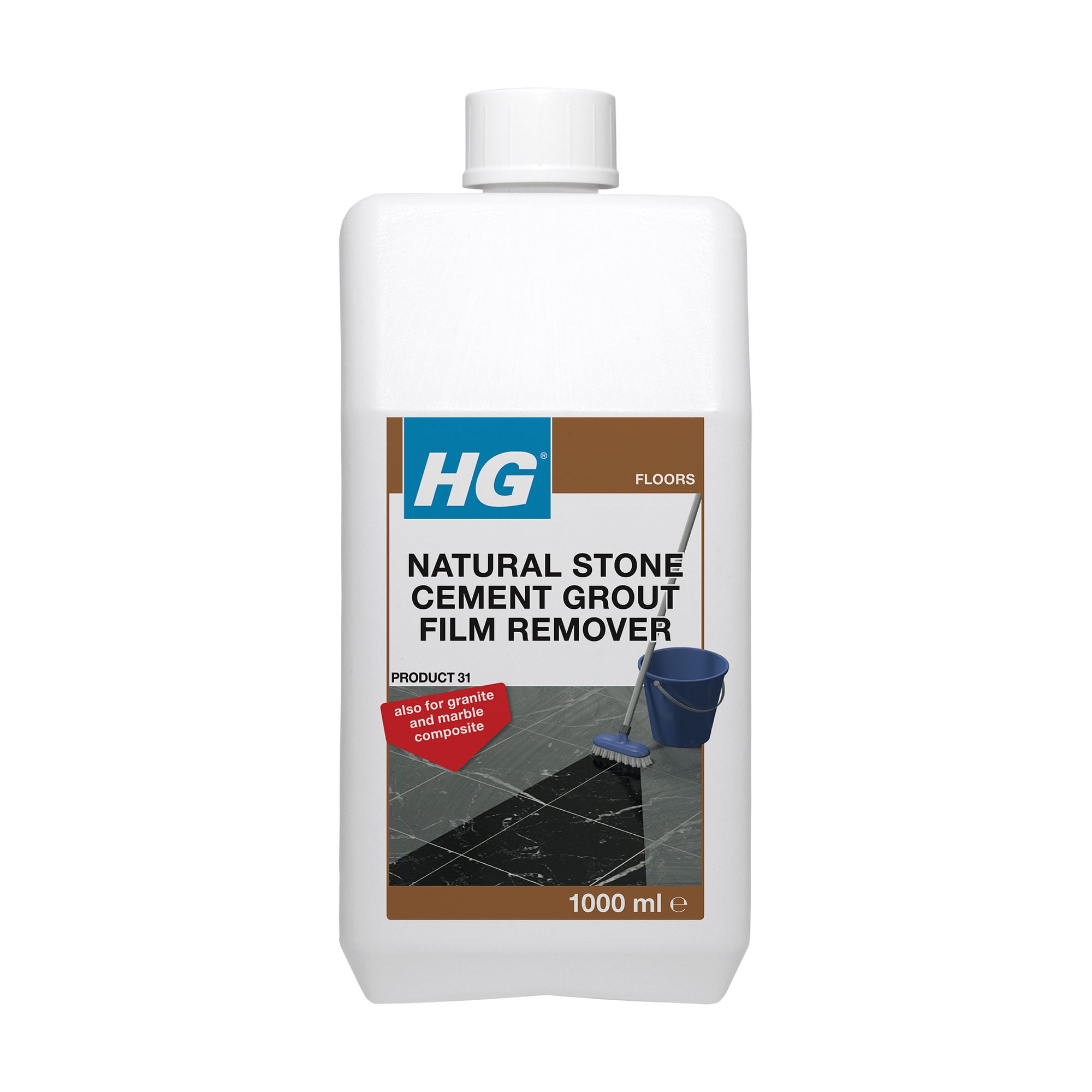 Засіб для видалення цементу та вапна з мармуру та натурального каменю HG Natural Stone Cement Grout Film Remover, 1 л