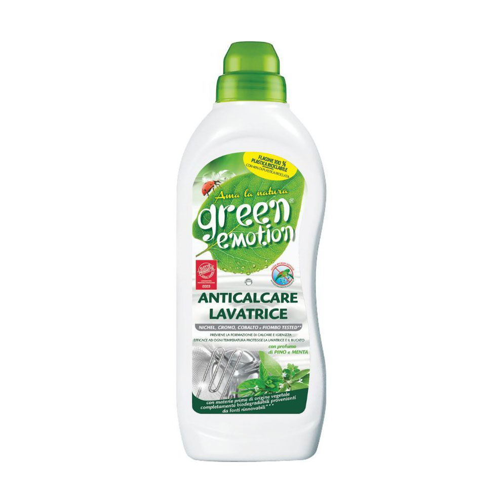 Засіб для видалення вапняного нальоту у пральних машинах Green Emotion М'ята, 750 мл