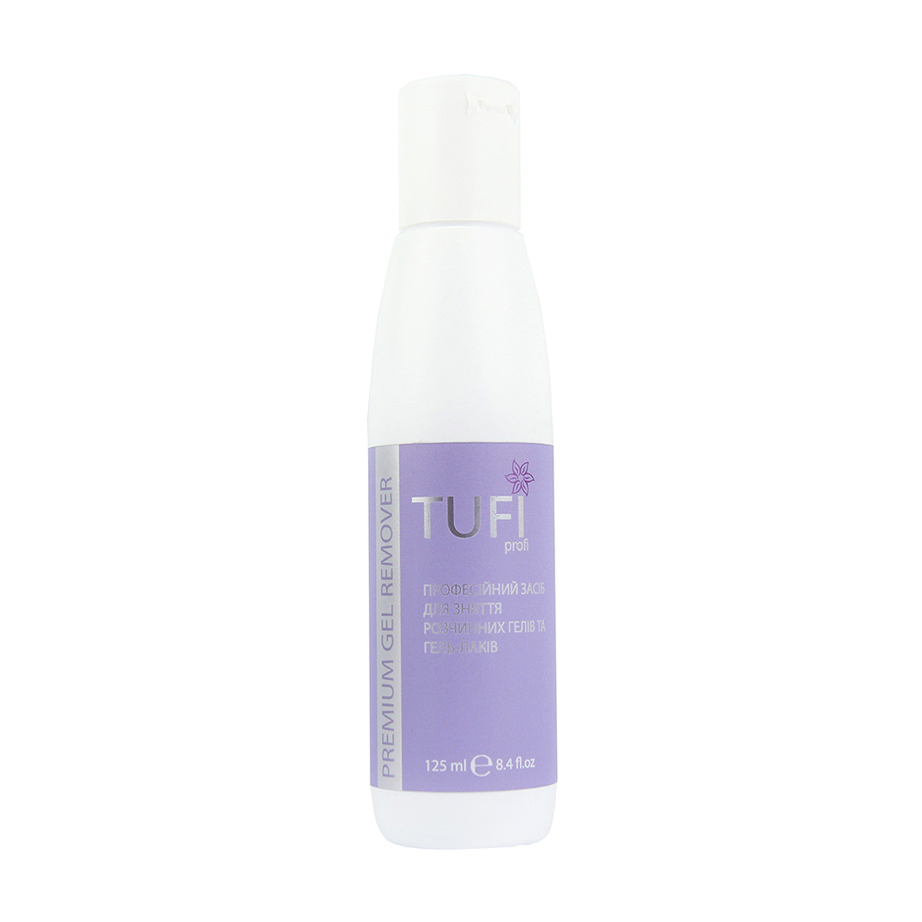 Засіб для зняття розчинних гелів та гель-лаків Tufi Profi Premium Gel Remover, 125 мл
